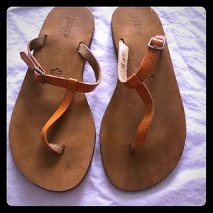 J Crew Italian leather sandals